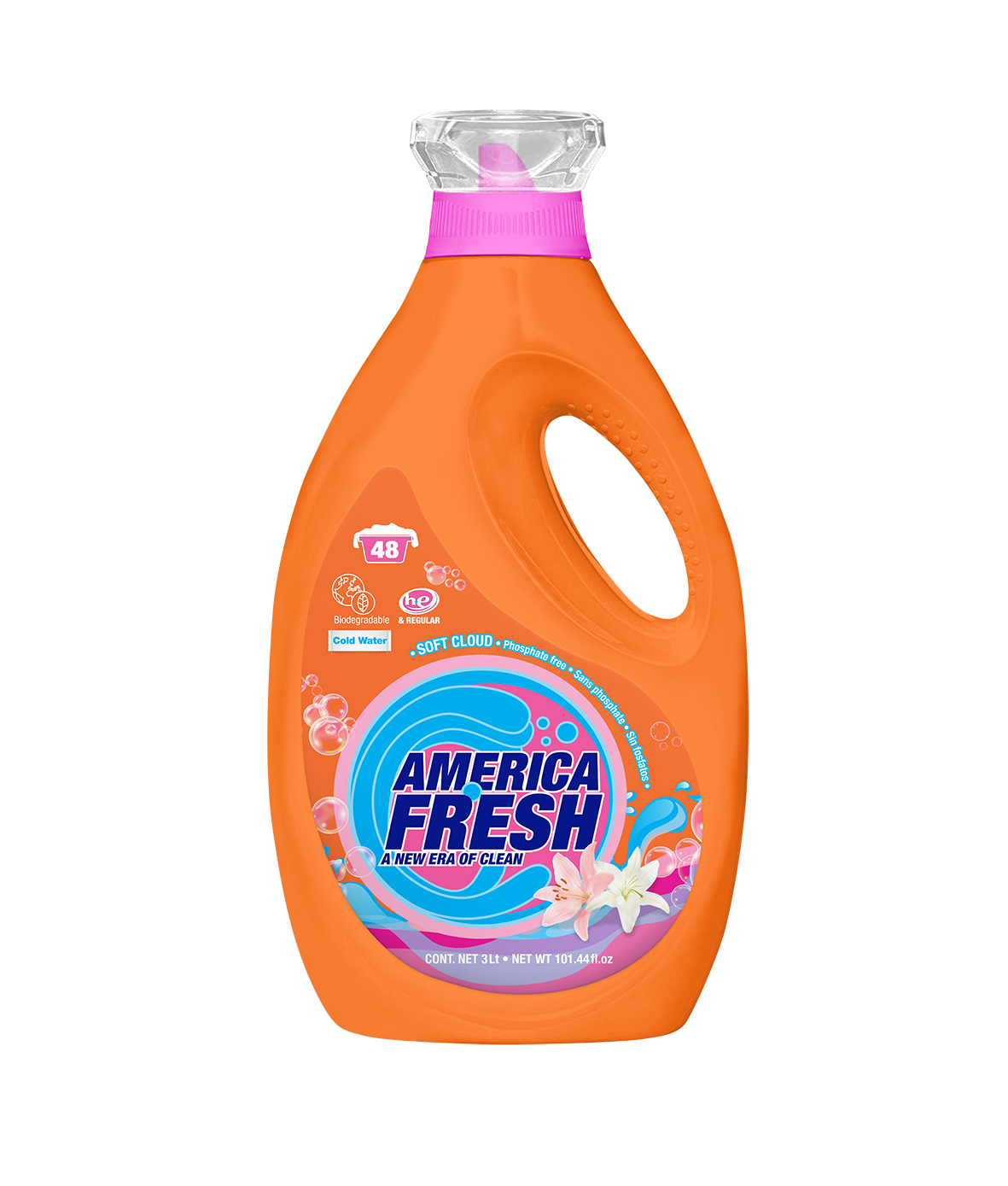 Floral Fragrance Liquid Detergent with Fabric Softener